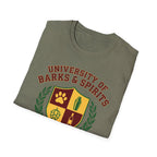 University of Barks & Spirits T-Shirt – "In Dogs We Trust" Crest Tee