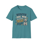 Rescue Dog Mom T-Shirt — "Professional Treat Dealer" Cute Rescue Puppy Tee