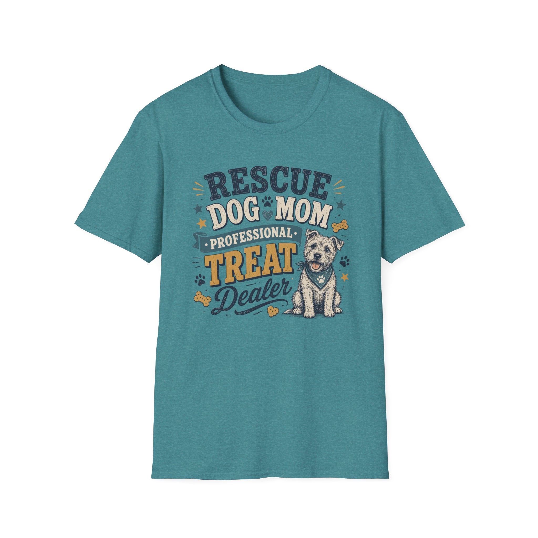 Rescue Dog Mom T-Shirt — "Professional Treat Dealer" Cute Rescue Puppy Tee