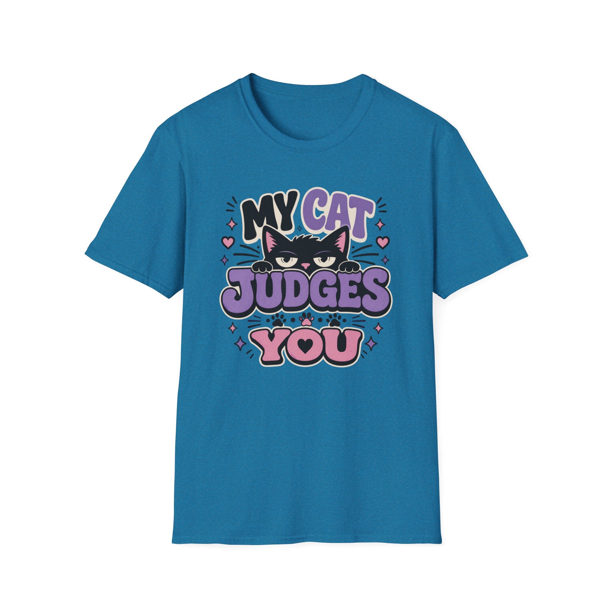 'My Cat Judges You' Cute Funny Cat Graphic Tee