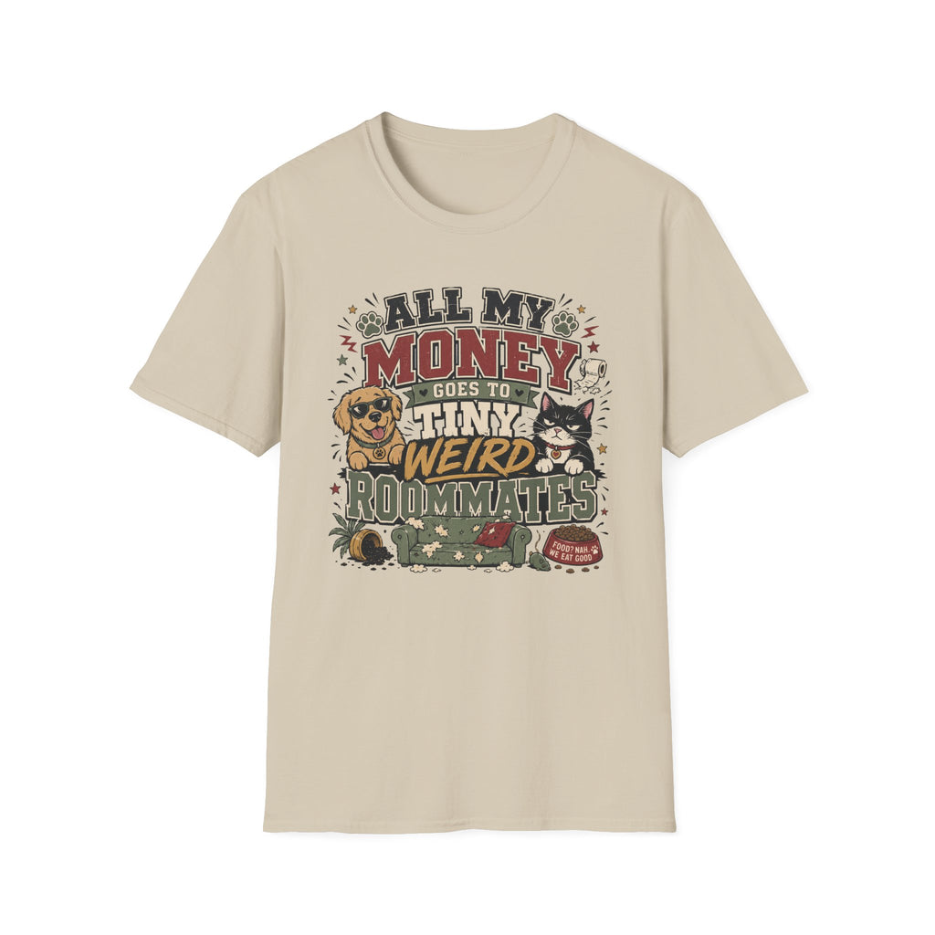 "All My Money Goes to Tiny Weird Roommates" Graphic Tee