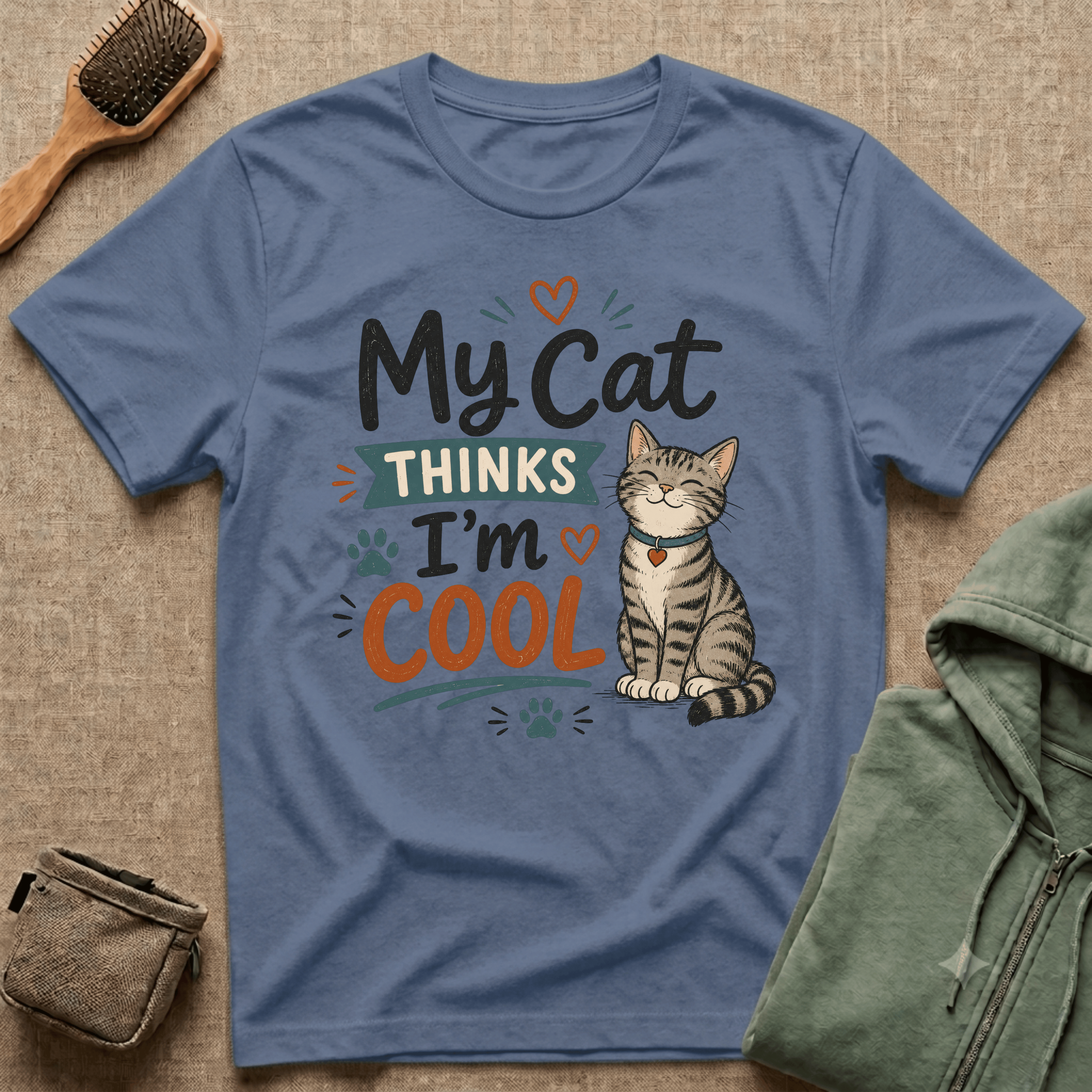My Cat Thinks I’m Cool T-Shirt – Cute Cat Lover Graphic Tee