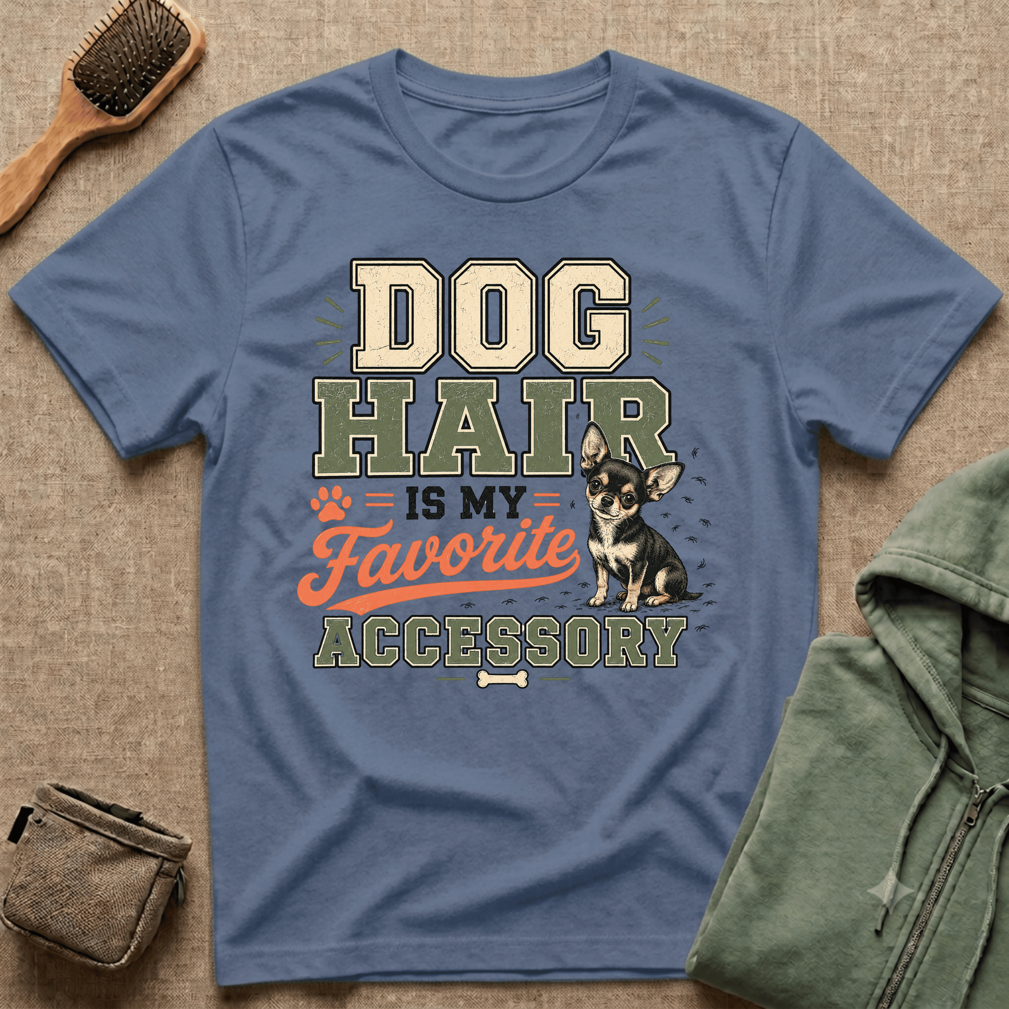 Dog Hair Is My Favorite Accessory T-Shirt — Chihuahua Dog Lover Tee