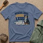 Rescue Dogs Judge Less Than People T-Shirt — Cute Bernese Mountain Dog Rescue Tee