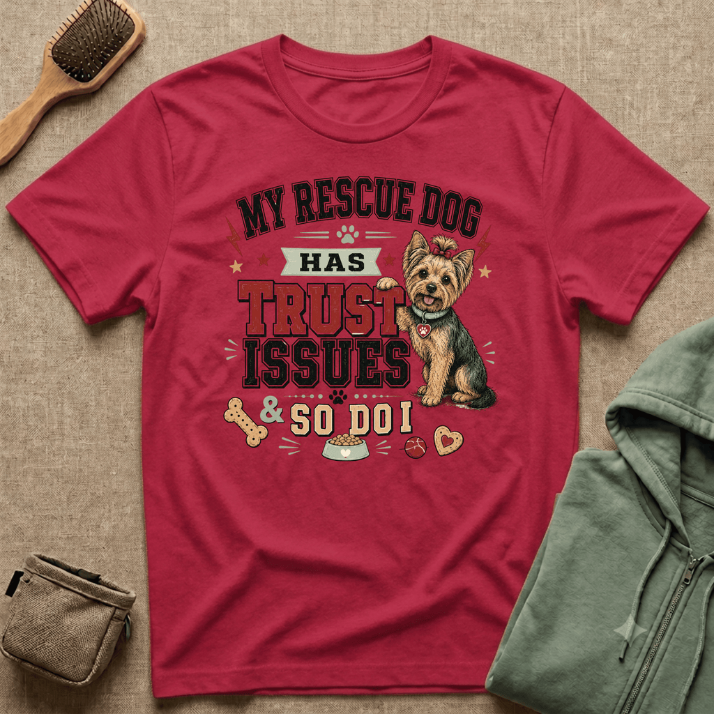My Rescue Dog Has Trust Issues T-Shirt —Yorki Rescue Dog Owner Tee