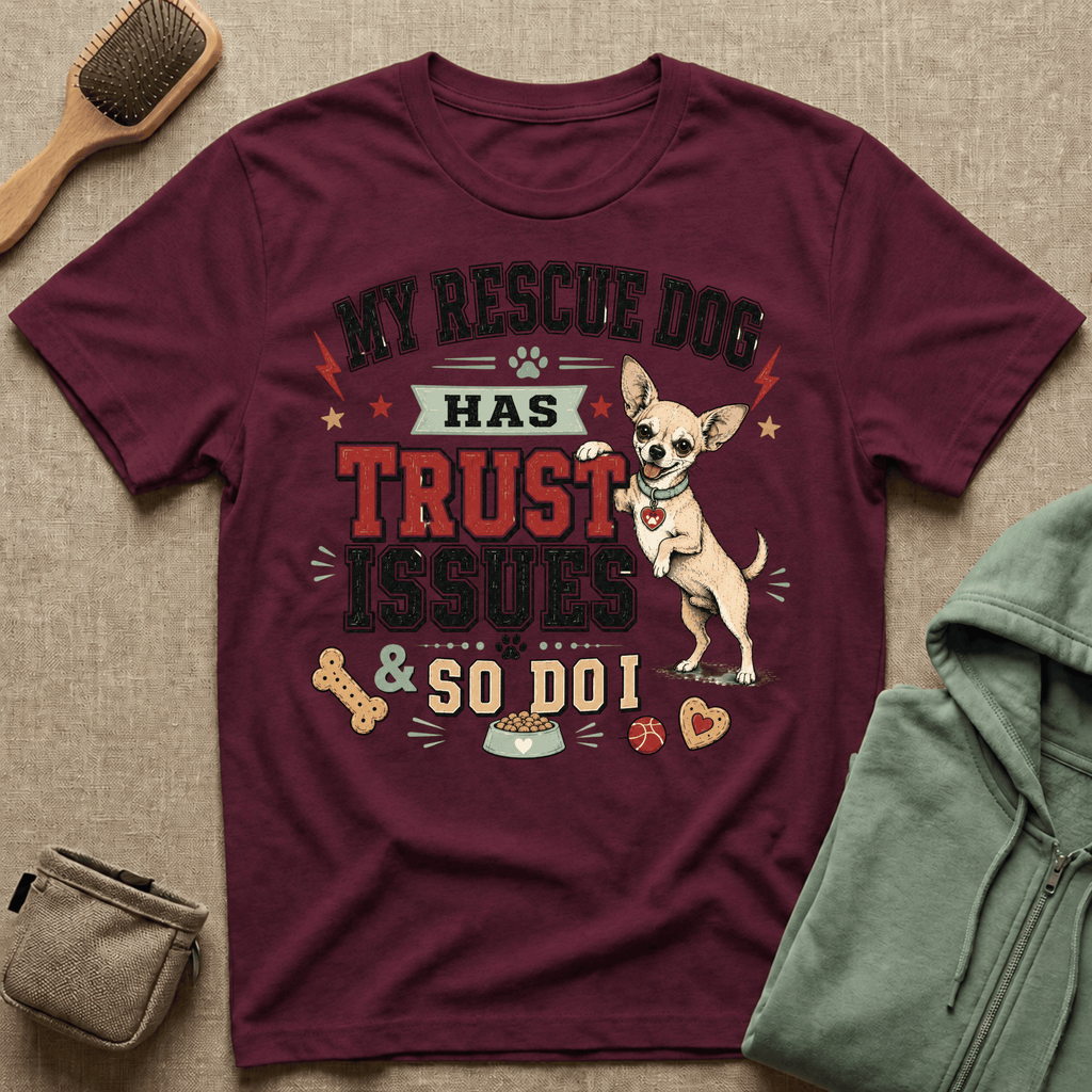 My Rescue Dog Has Trust Issues T-Shirt —Chihuahua Rescue Dog Owner Tee
