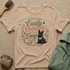 Easily Distracted By Dogs T-Shirt — Cute Scottish Terrier Floral Dog Lover Tee