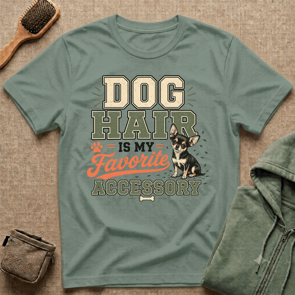 Dog Hair Is My Favorite Accessory T-Shirt — Chihuahua Dog Lover Tee