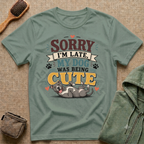 Sorry I'm Late My Dog Was Being Cute T-Shirt — Pit Bull Dog Lover Tee