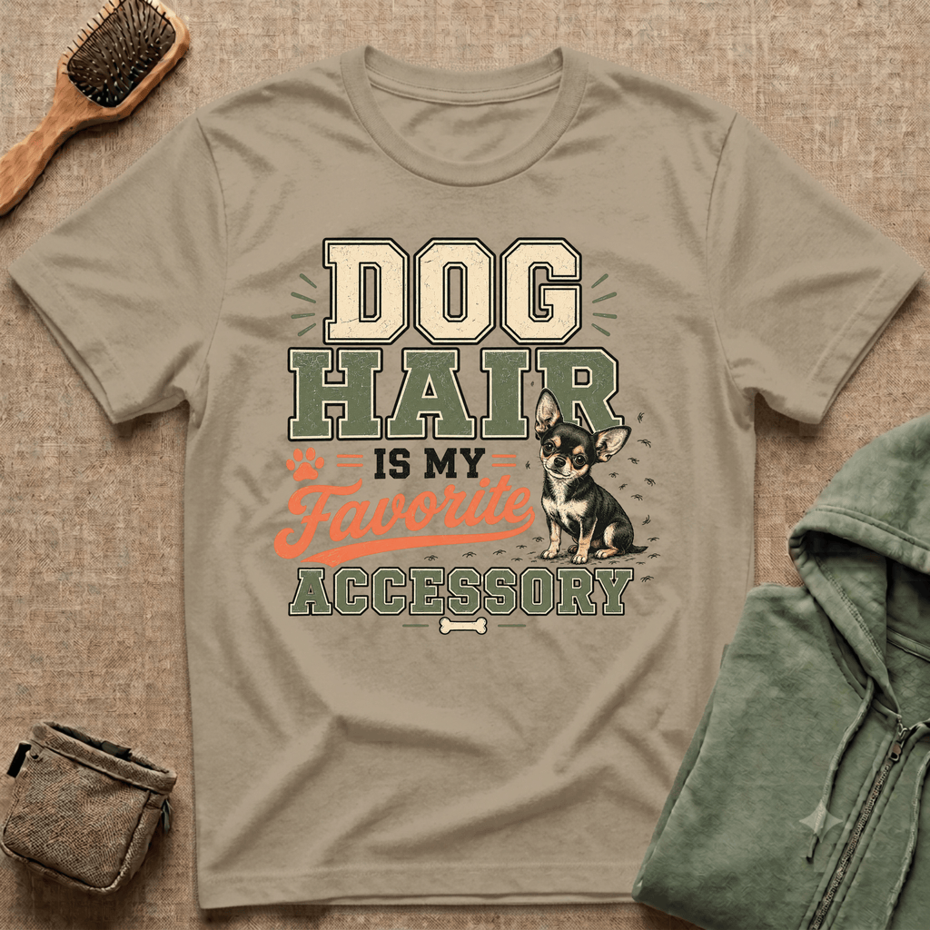 Dog Hair Is My Favorite Accessory T-Shirt — Chihuahua Dog Lover Tee