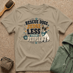 Rescue Dogs Judge Less Than People T-Shirt — Cute Rat Terrier Rescue Tee