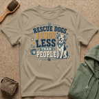 Rescue Dogs Judge Less Than People T-Shirt — Cute Mixed Breed Rescue Tee