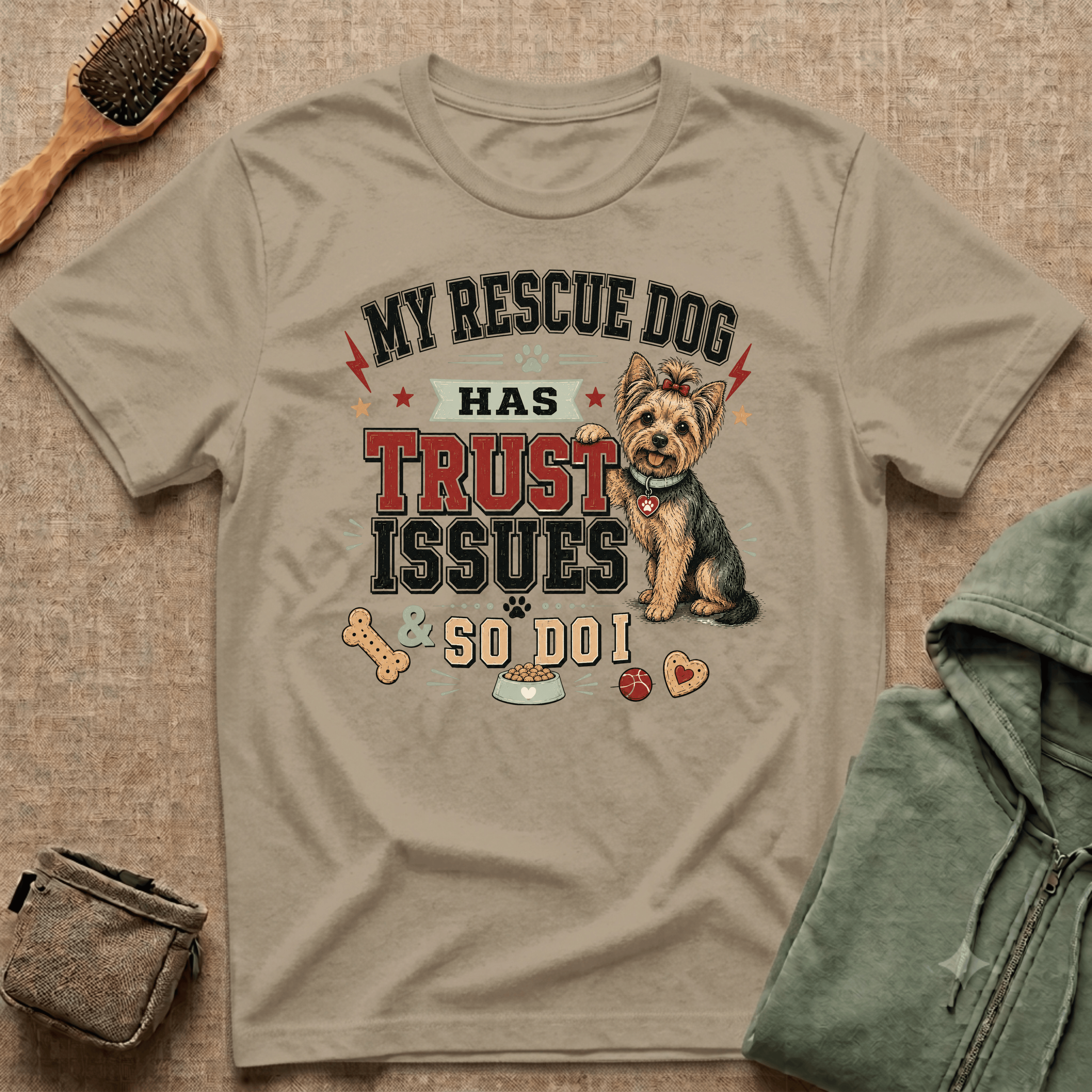 My Rescue Dog Has Trust Issues T-Shirt —Yorki Rescue Dog Owner Tee