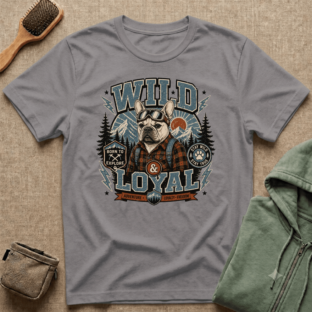 Wild & Loyal French Bulldog T-Shirt — Retro Outdoors Dog Tee