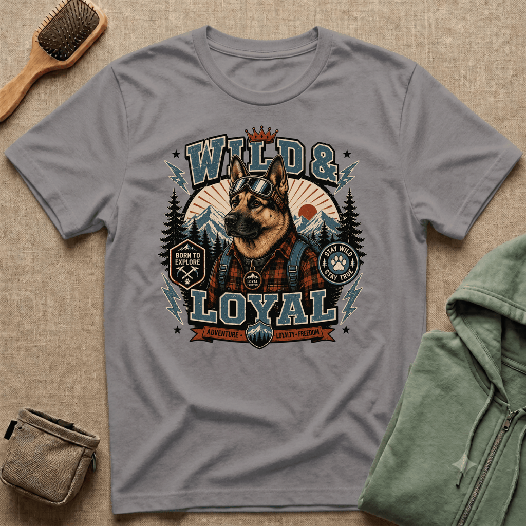 Wild & Loyal German Shepherd T-Shirt — Vintage Outdoor Dog Lover Tee