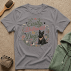 Easily Distracted By Dogs T-Shirt — Cute Scottish Terrier Floral Dog Lover Tee