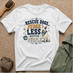 Rescue Dogs Judge Less Than People T-Shirt — Cute Bull Terrier Rescue Tee