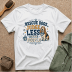 Rescue Dogs Judge Less Than People T-Shirt — Cute Basset Hound Rescue Tee