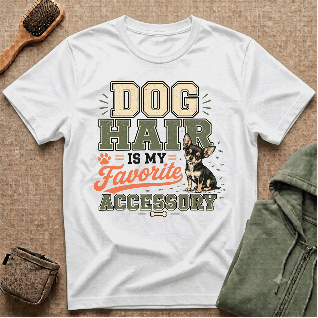 Dog Hair Is My Favorite Accessory T-Shirt — Chihuahua Dog Lover Tee