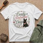 Easily Distracted By Dogs T-Shirt — Cute Scottish Terrier Floral Dog Lover Tee