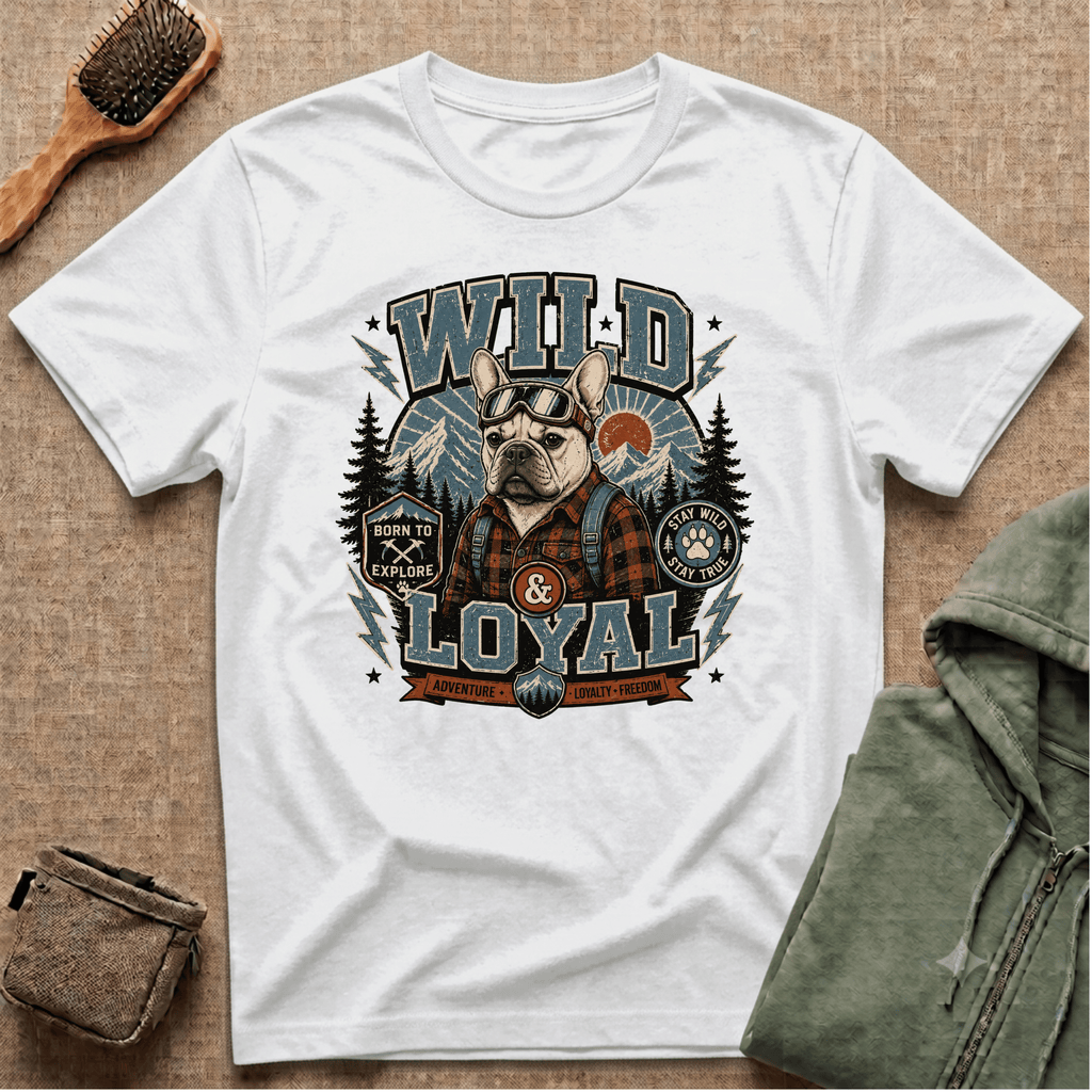 Wild & Loyal French Bulldog T-Shirt — Retro Outdoors Dog Tee